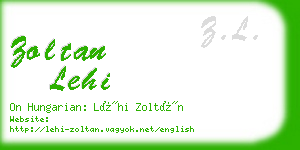 zoltan lehi business card